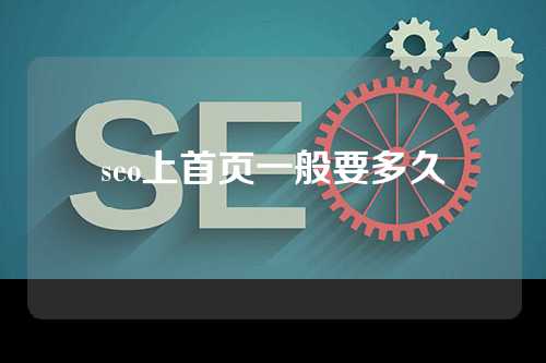 seo上首页一般要多久