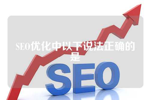 SEO优化中以下说法正确的是