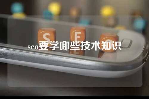 seo要学哪些技术知识