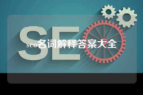 seo名词解释答案大全