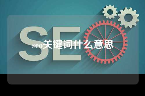 seo关键词什么意思