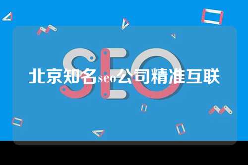 北京知名seo公司精准互联