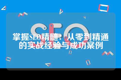 掌握SEO精髓：从零到精通的实战经验与成功案例