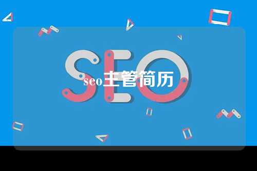 seo主管简历