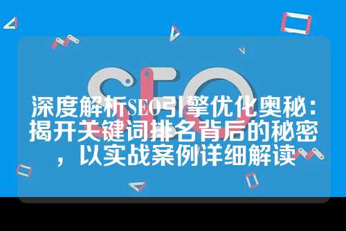 深度解析SEO引擎优化奥秘：揭开关键词排名背后的秘密，以实战案例详细解读